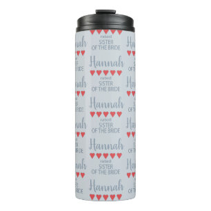 Bridal & Wedding Party 5 Herzenssister der Braut Thermosbecher