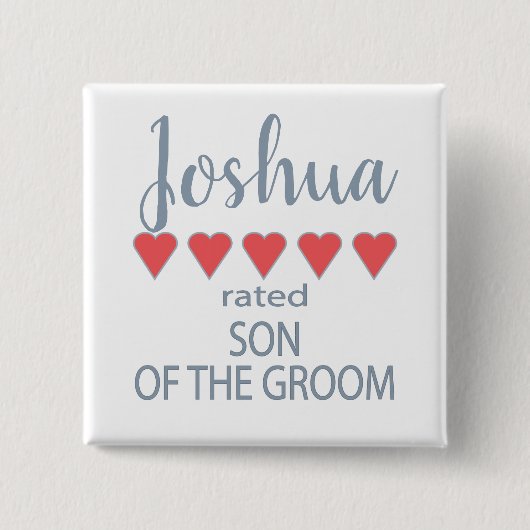 Bridal & Wedding Party 5 Herzensson Button (Vorderseite)