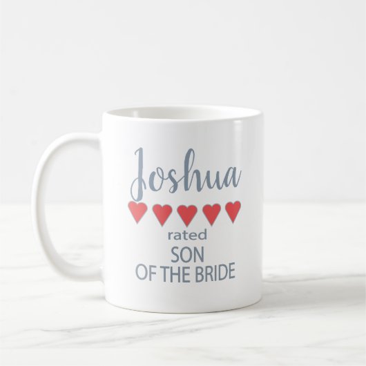 Bridal & Wedding Party 5 Herzensson Kaffeetasse (Links)