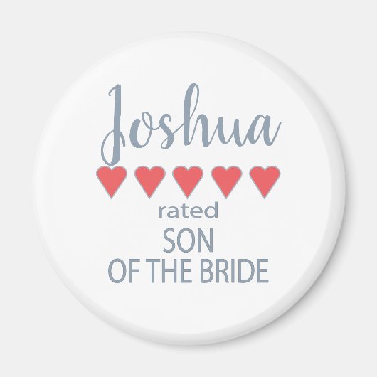 Bridal & Wedding Party 5 Herzensson Magnet (Vorne)