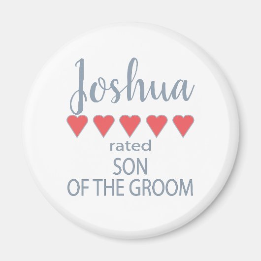 Bridal & Wedding Party 5 Herzensson Magnet (Vorne)