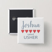 Bridal & Wedding Party 5 Herzensstifter Button (Vorne & Hinten)
