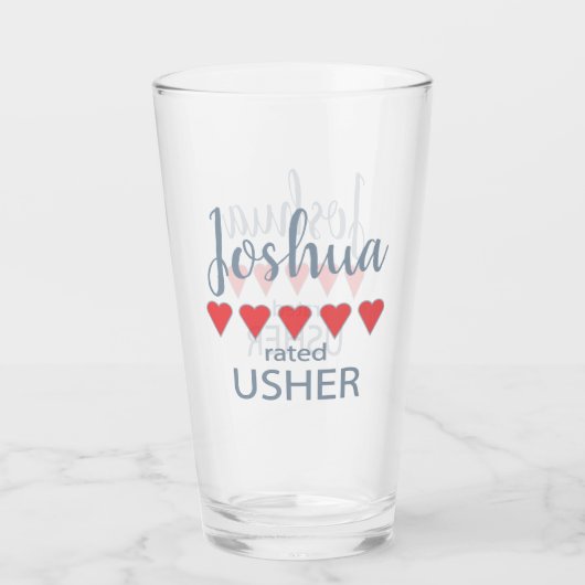 Bridal & Wedding Party 5 Herzensstifter Glas (Vorderseite)