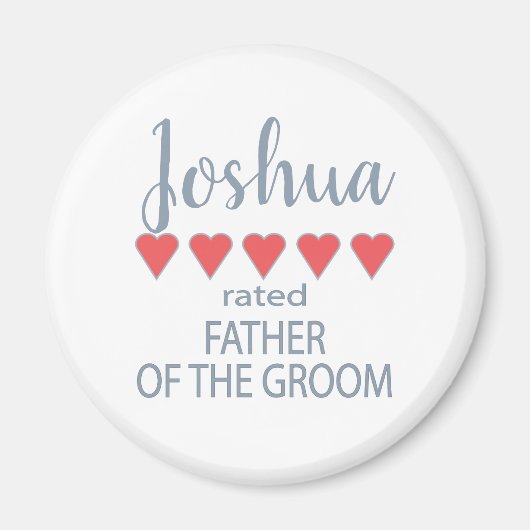 Bridal & Wedding Party 5 Herzenvater Magnet (Vorne)