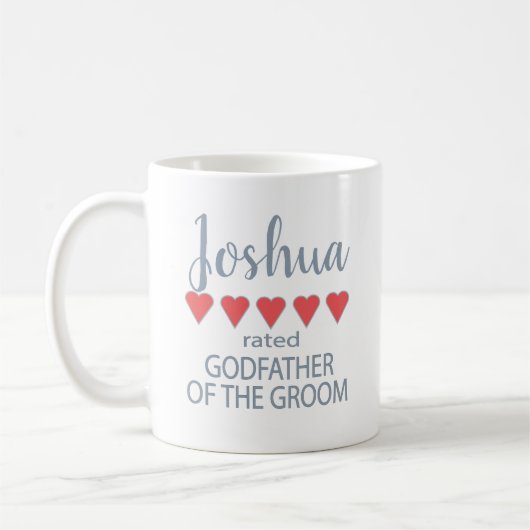 Bridal & Wedding Party 5 Herzgottvater des Grooms Kaffeetasse (Links)