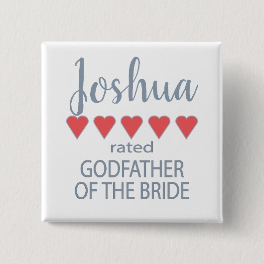Bridal & Wedding Party 5 Herzgottvater von Bride Button (Vorderseite)