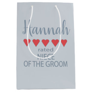 Bridal & Wedding Party 5 Herzstück Groom Mittlere Geschenktüte