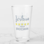 Bridal & Wedding Party 5 Star Bridesman Glas (Rückseite)