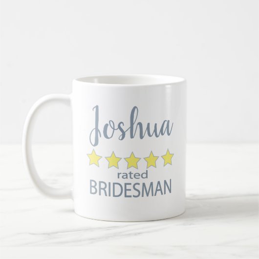 Bridal & Wedding Party 5 Star Bridesman Kaffeetasse (Links)