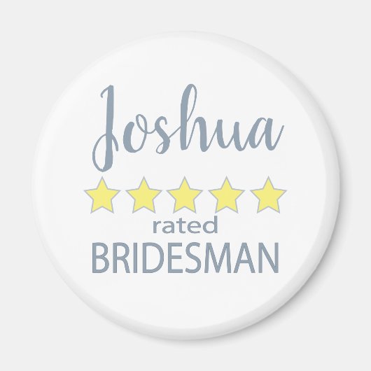 Bridal & Wedding Party 5 Star Bridesman Magnet (Vorne)