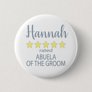 Bridal & Wedding Party 5 Sterne Abuela of Groom Button