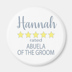 Bridal & Wedding Party 5 Sterne Abuela of Groom Magnet