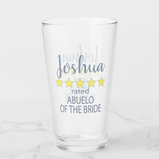 Bridal & Wedding Party 5 Sterne Abuelo Bride Glas (Vorderseite)