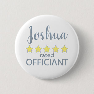 Bridal & Wedding Party 5 Sterne Beamter Button