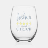 Bridal & Wedding Party 5 Sterne Beamter Weinglas Ohne Stiel (Rückseite)