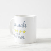 Bridal & Wedding Party 5 Sterne Blumenmädchen Kaffeetasse (Vorderseite Links)