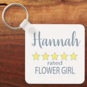Bridal & Wedding Party 5 Sterne Blumenmädchen Schlüsselanhänger (Vorderseite)