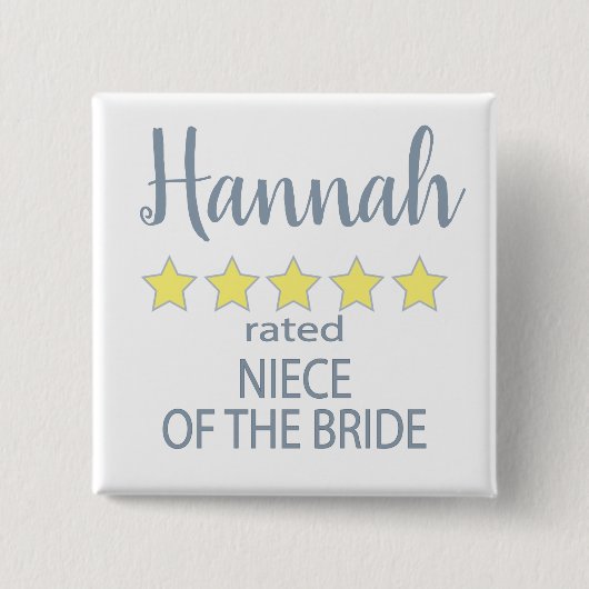 Bridal & Wedding Party 5 Sterne Bride Button (Vorderseite)