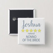 Bridal & Wedding Party 5 Sterne Bride Button (Vorne & Hinten)