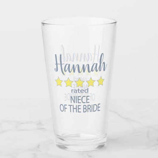 Bridal & Wedding Party 5 Sterne Bride Glas (Vorderseite)