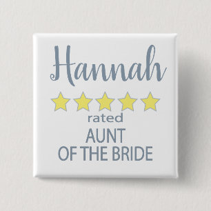 Bridal & Wedding Party 5 Sterne Bride Tante Button