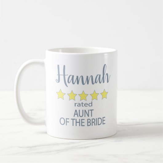 Bridal & Wedding Party 5 Sterne Bride Tante Kaffeetasse (Links)