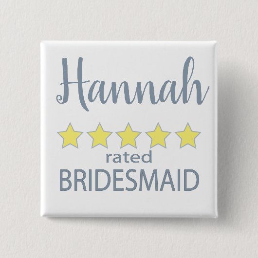 Bridal & Wedding Party 5 Sterne Bridesmaid Button (Vorderseite)