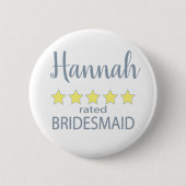 Bridal & Wedding Party 5 Sterne Bridesmaid Button (Vorderseite)