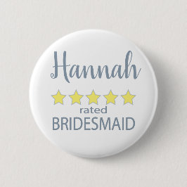 Bridal & Wedding Party 5 Sterne Bridesmaid Button