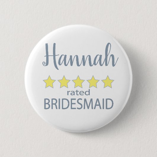Bridal & Wedding Party 5 Sterne Bridesmaid Button (Vorderseite)