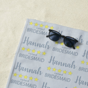 Bridal & Wedding Party 5 Sterne Bridesmaid Strandtuch