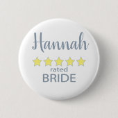 Bridal & Wedding Party 5 Sterne Bridge Button (Vorderseite)