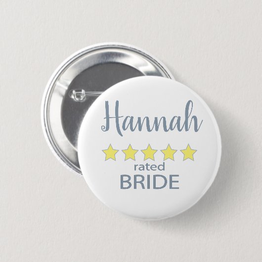 Bridal & Wedding Party 5 Sterne Bridge Button (Vorne & Hinten)