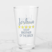 Bridal & Wedding Party 5 Sterne Bruder von Bride Glas (Rückseite)