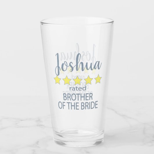Bridal & Wedding Party 5 Sterne Bruder von Bride Glas (Vorderseite)