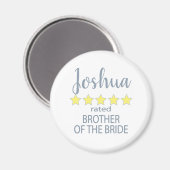 Bridal & Wedding Party 5 Sterne Bruder von Bride Magnet (Vorderseite/Rückseite)