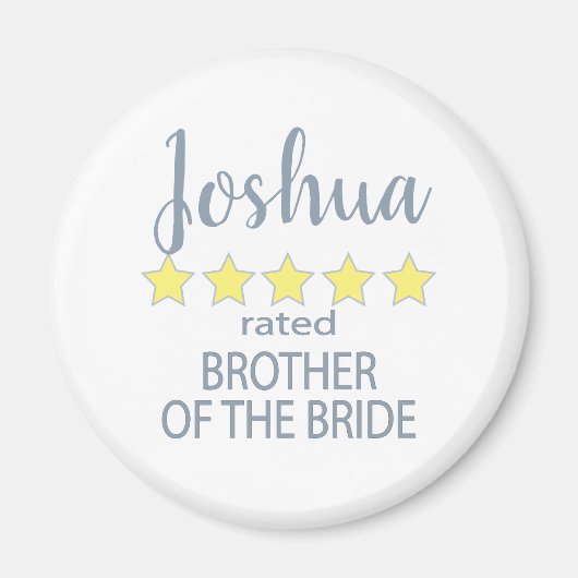 Bridal & Wedding Party 5 Sterne Bruder von Bride Magnet (Vorne)