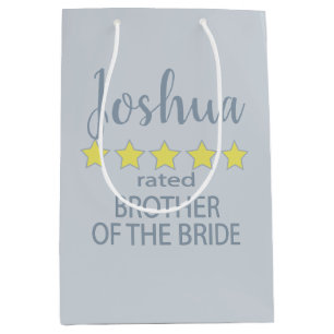 Bridal & Wedding Party 5 Sterne Bruder von Bride Mittlere Geschenktüte