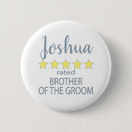 Bridal & Wedding Party 5 Sterne Bruder von Groom Button
