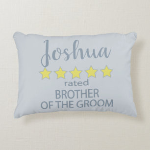 Bridal & Wedding Party 5 Sterne Bruder von Groom Dekokissen