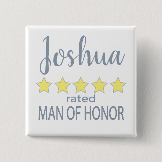 Bridal & Wedding Party 5 Sterne Ehrengast Button (Vorderseite)