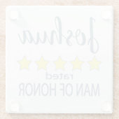 Bridal & Wedding Party 5 Sterne Ehrengast Glasuntersetzer (Rückseite)