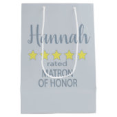 Bridal & Wedding Party 5 Sterne Ehrenmatron Mittlere Geschenktüte (Rückseite)