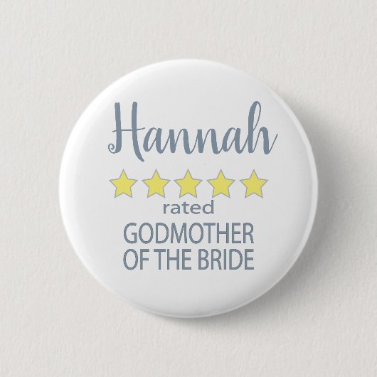 Bridal & Wedding Party 5 Sterne Godmutter von Brid Button (Vorderseite)