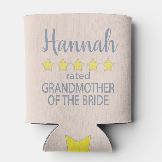 Bridal & Wedding Party 5 Sterne Großmutter von Bri Dosenkühler (Rückseite)