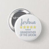 Bridal & Wedding Party 5 Sterne Großvater Button (Vorne & Hinten)