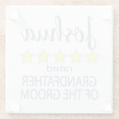 Bridal & Wedding Party 5 Sterne Großvater Glasuntersetzer (Rückseite)