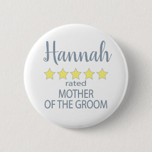 Bridal & Wedding Party 5 Sterne Mutter 0f Groom Button