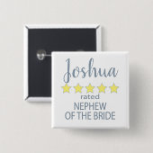 Bridal & Wedding Party 5 Sterne Nephew Bride Button (Vorne & Hinten)