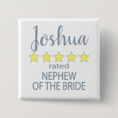 Bridal & Wedding Party 5 Sterne Nephew Bride Button (Vorderseite)